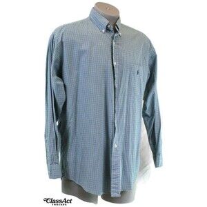 Vintage Polo Ralph Lauren Men’s Blake Multicolor Long Sleeve Plaid Cotton Sz L